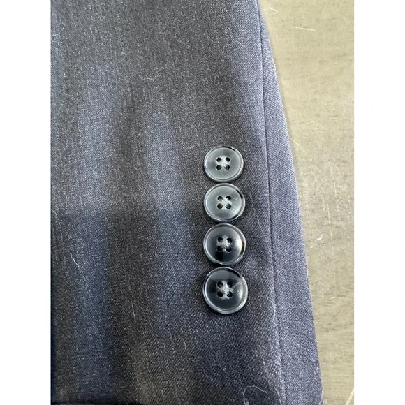 Calvin Klein Mens Charcoal Gray 100% Wool 2 Button Blazer Suit Jacket 48L - Picture 2 of 16